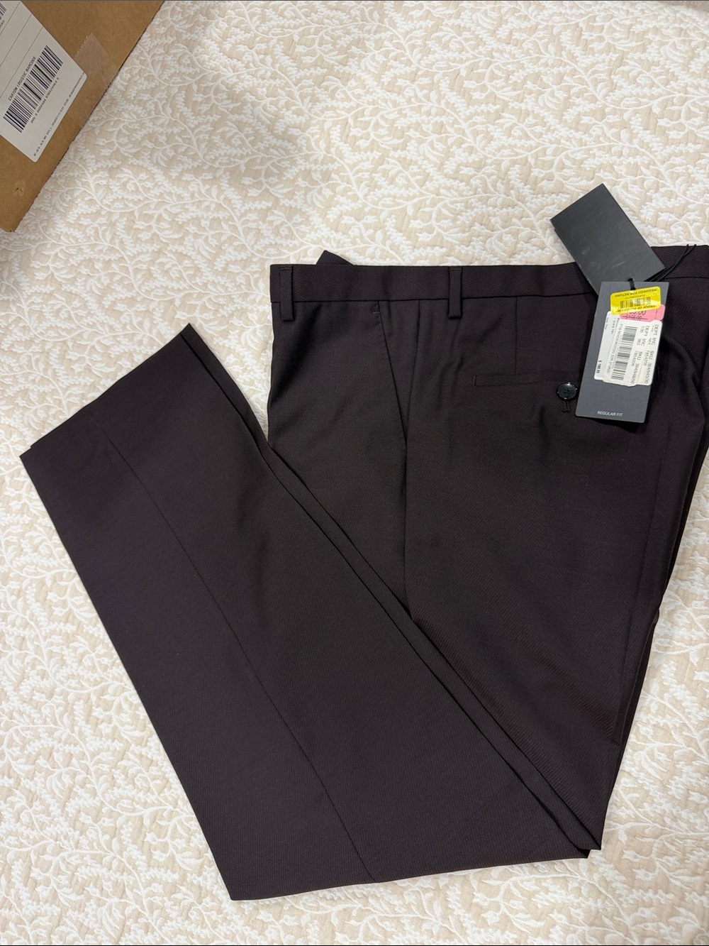 Hugo Boss Men's Dark Brown Dress Pants